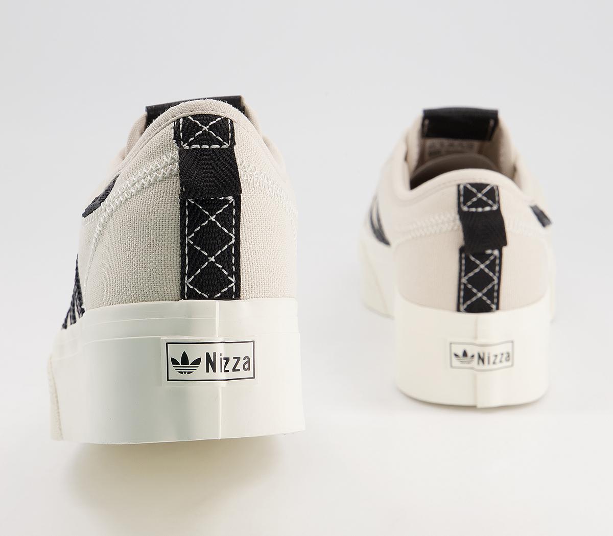 adidasNizza Platform TrainersClear Brown Off White Black