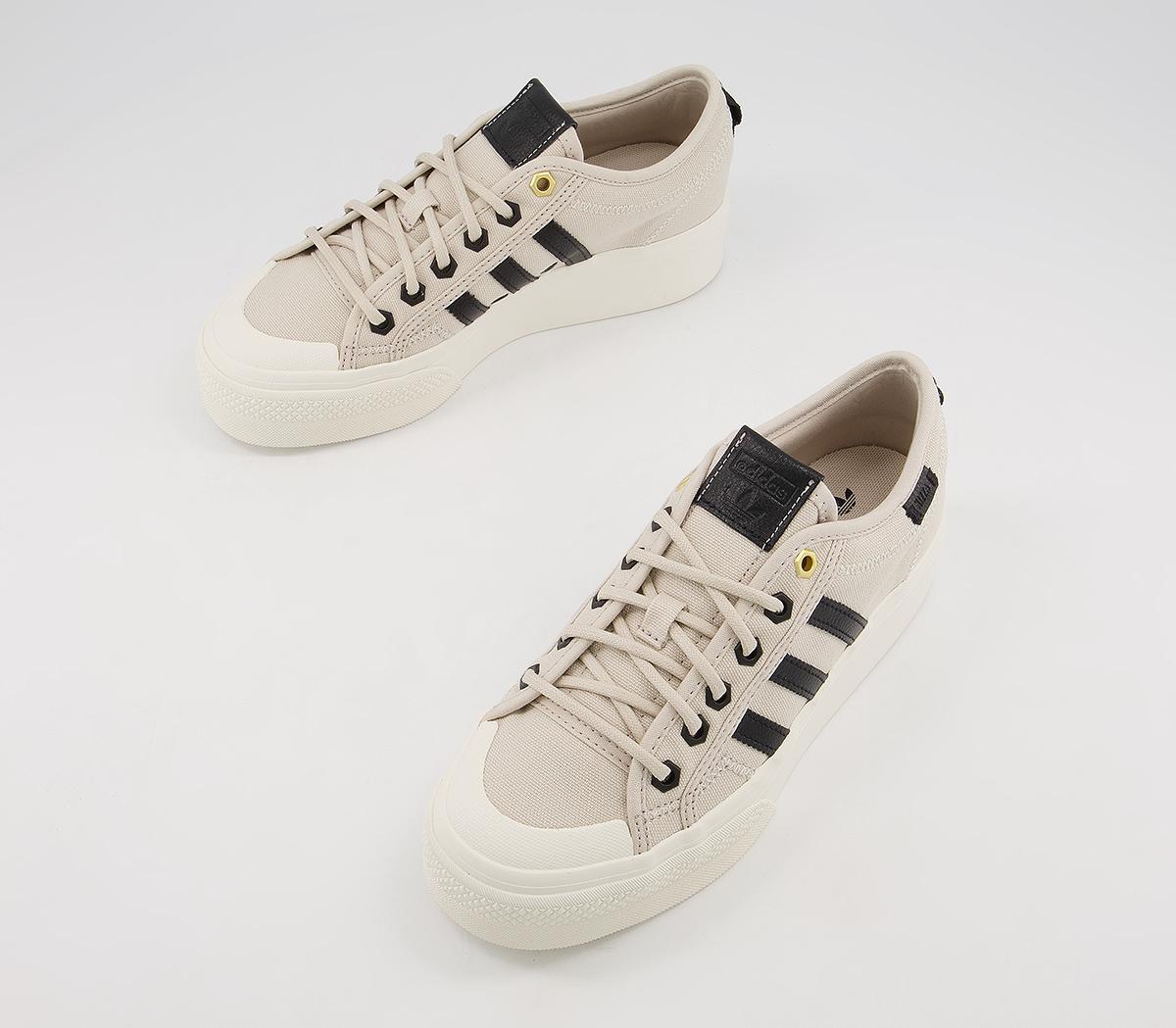 adidasNizza Platform TrainersClear Brown Off White Black