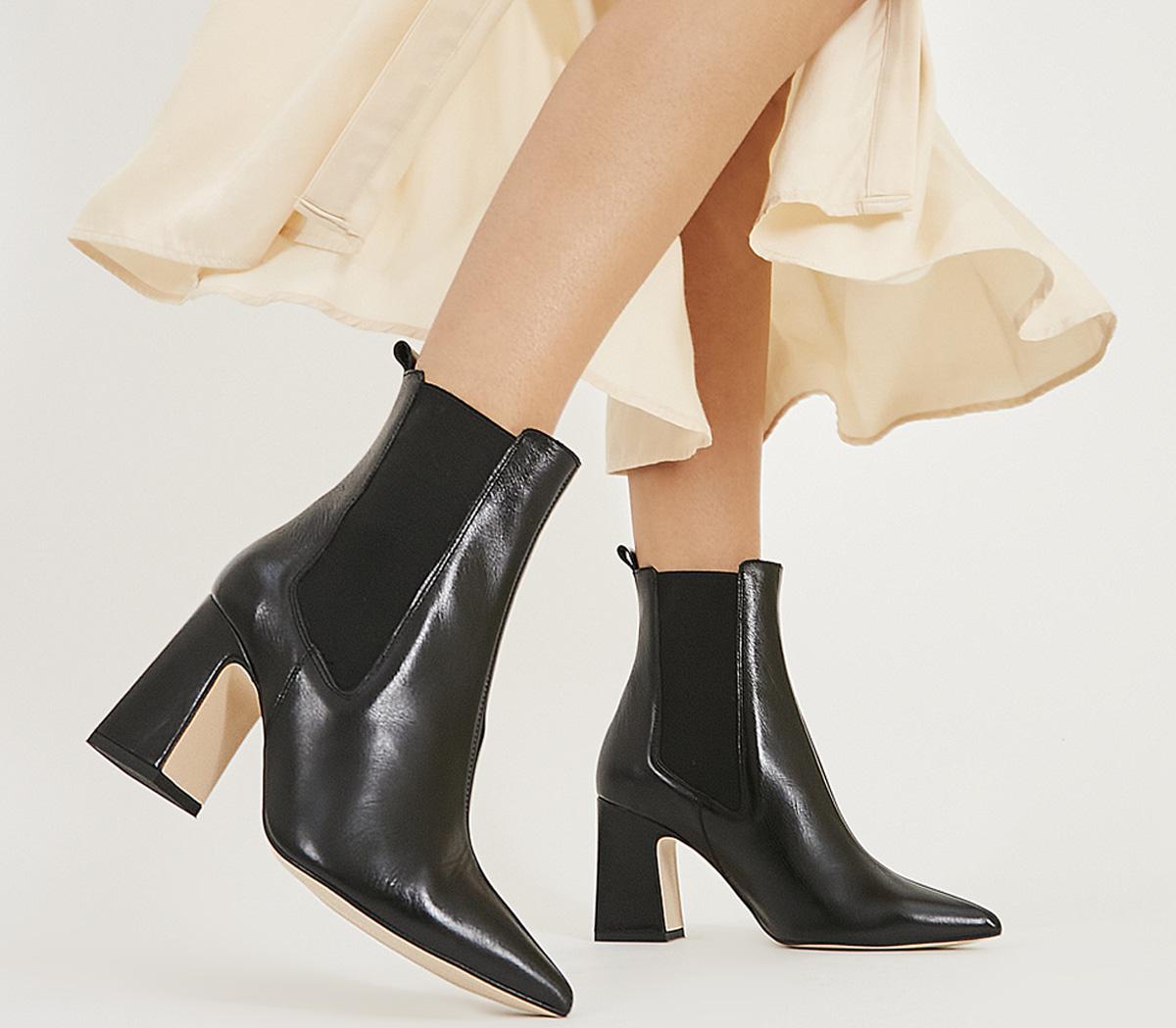 OFFICE Adore Chelsea Boots Black Leather - Women's Ankle Boots