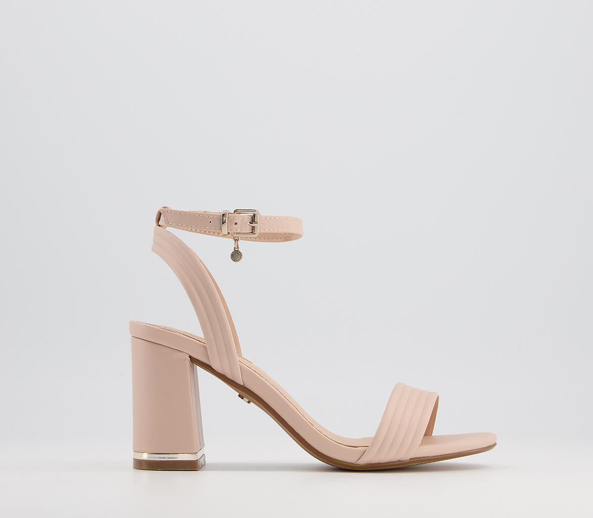 Nude mid sales block heels