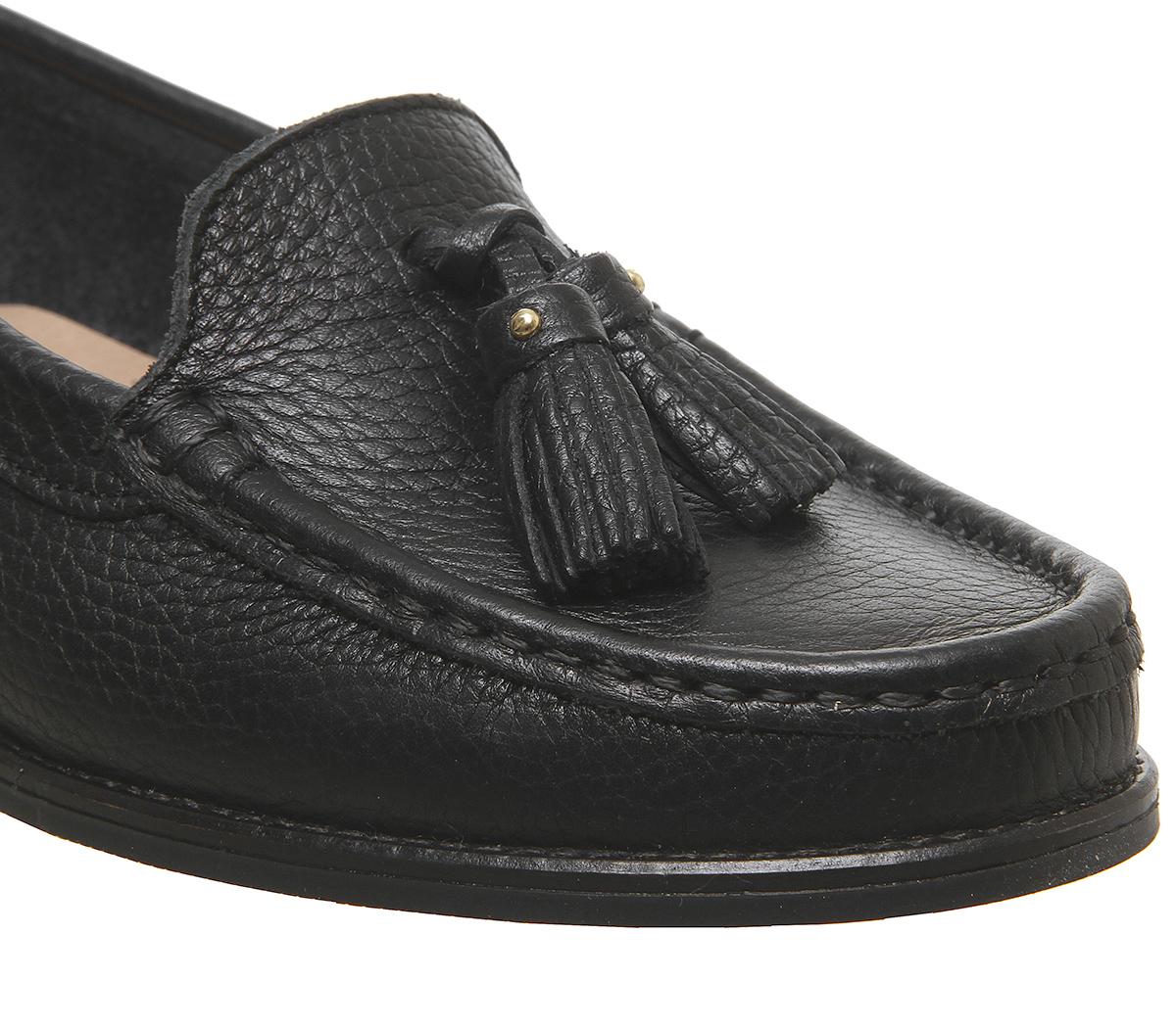 OFFICE Fathom Tassel Loafers Black Leather - Women’s Loafers