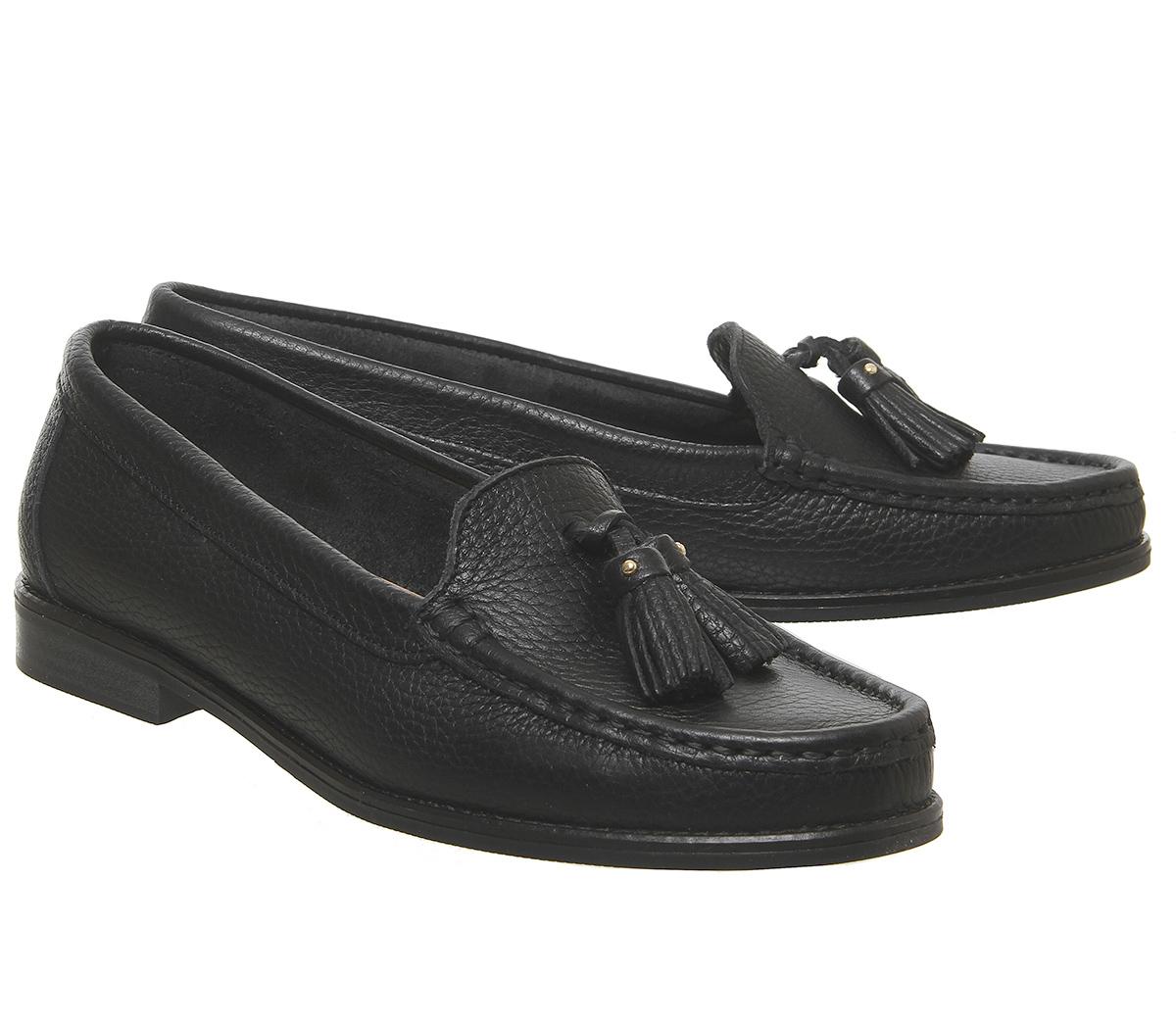 OFFICE Fathom Tassel Loafers Black Leather - Women’s Loafers