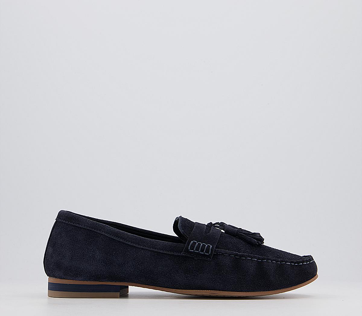 OFFICEChoice Tassel LoafersNavy Suede