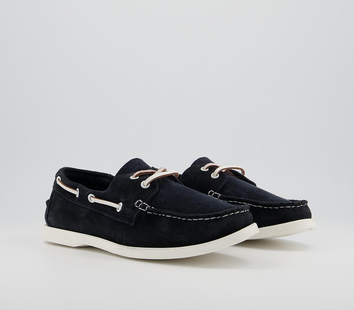 OFFICE Cabin Boat Shoes Navy Suede Men's Casual Shoes