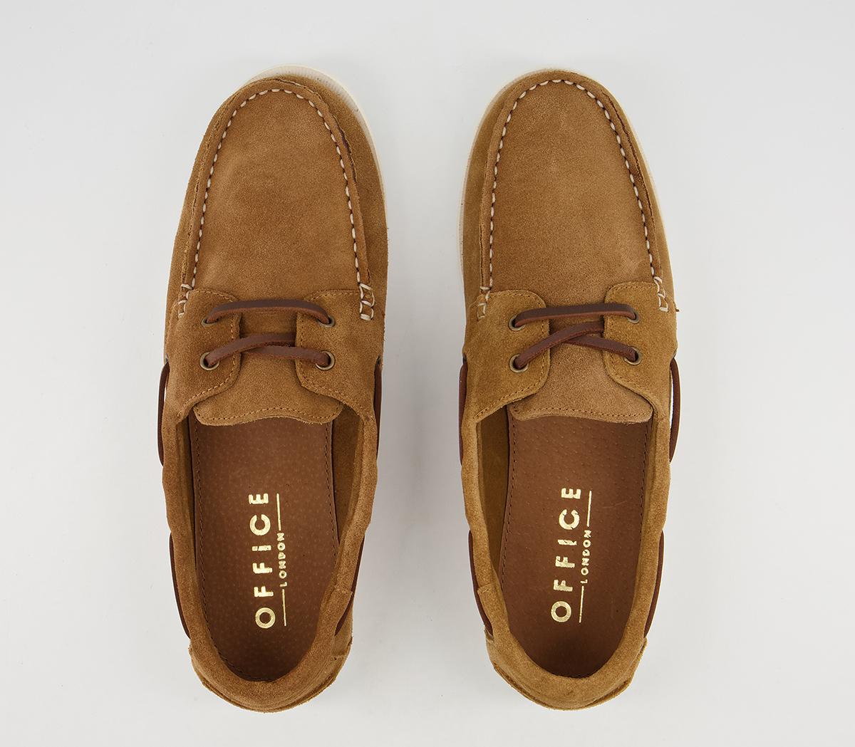 OFFICE Cabin Boat Shoes Tan Suede Men's Casual Shoes