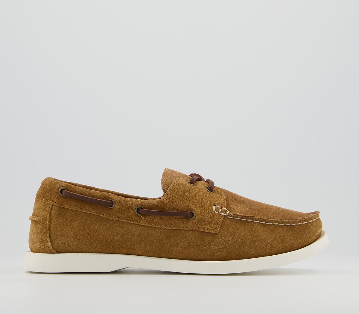 OFFICE Cabin Boat Shoes Tan Suede - Men's Casual Shoes