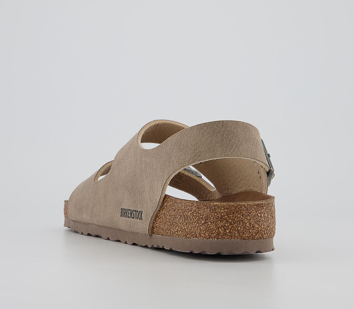 BIRKENSTOCK Milano Sandals BIRKENSTOCK Milano Sandals Desert Dust Grey Taupe Vegan