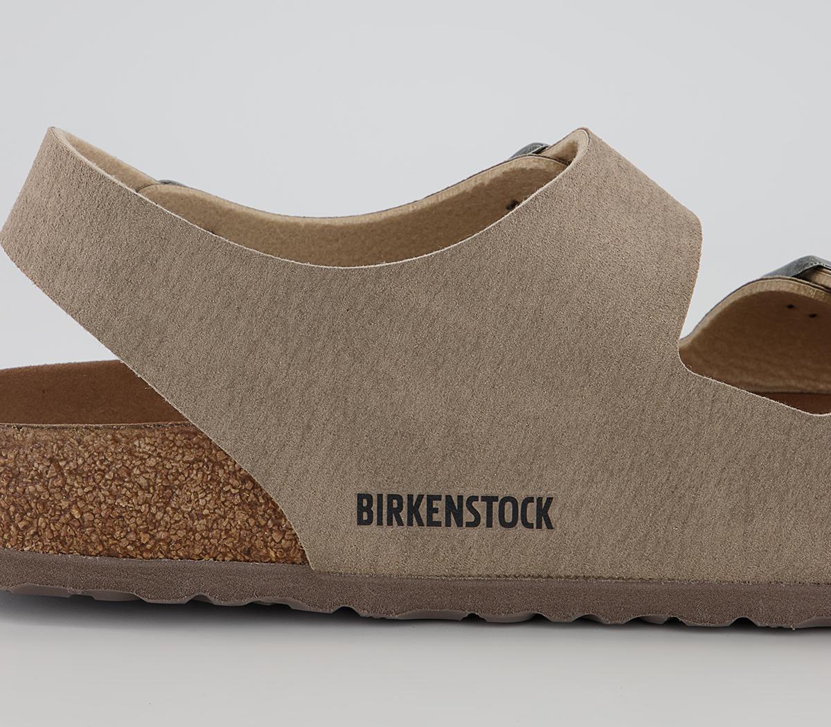 BIRKENSTOCK Milano Sandals BIRKENSTOCK Milano Sandals Desert Dust Grey Taupe Vegan