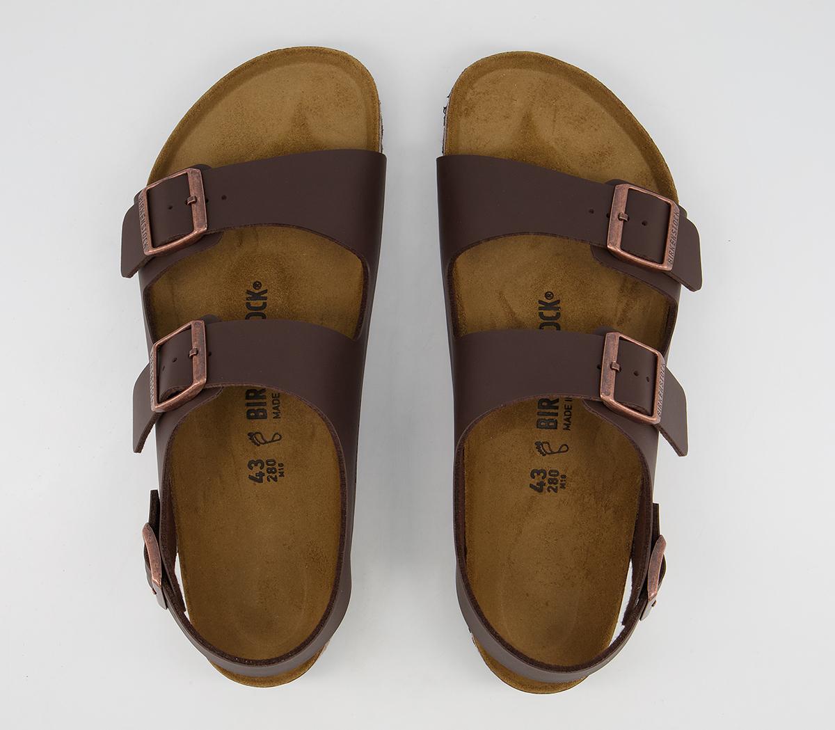 BIRKENSTOCK Milano Sandals Dark Brown - Men’s Sandals