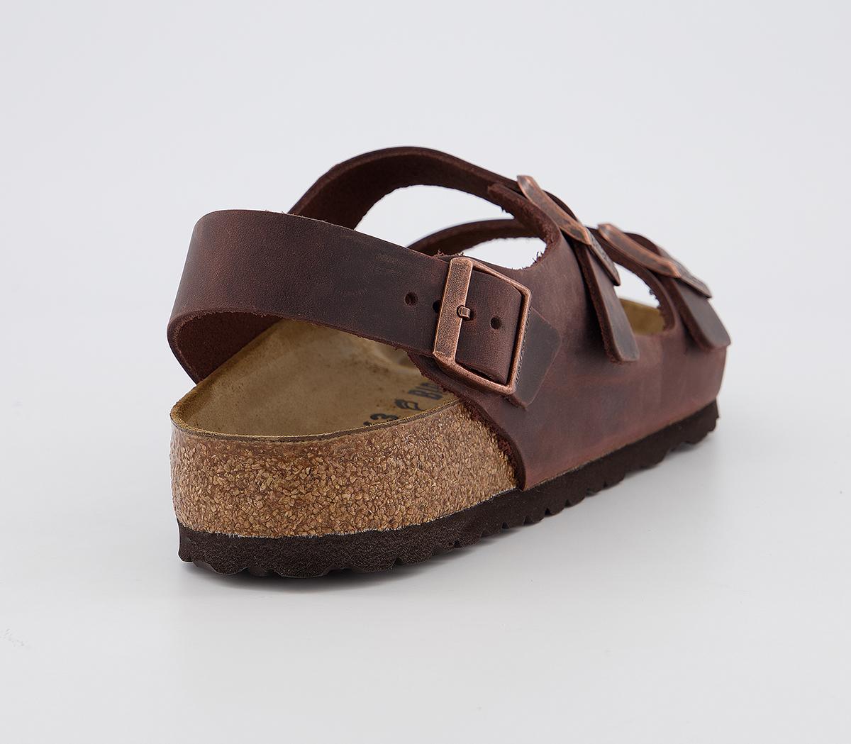 BIRKENSTOCK Milano Sandals Brown Oiled Leather - Men’s Sandals