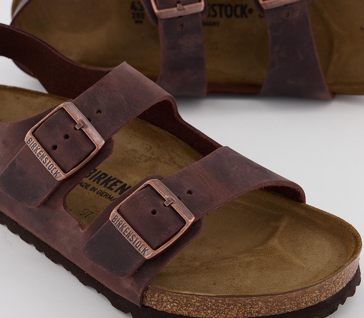 BIRKENSTOCK Milano Sandals Brown Oiled Leather - Men’s Sandals