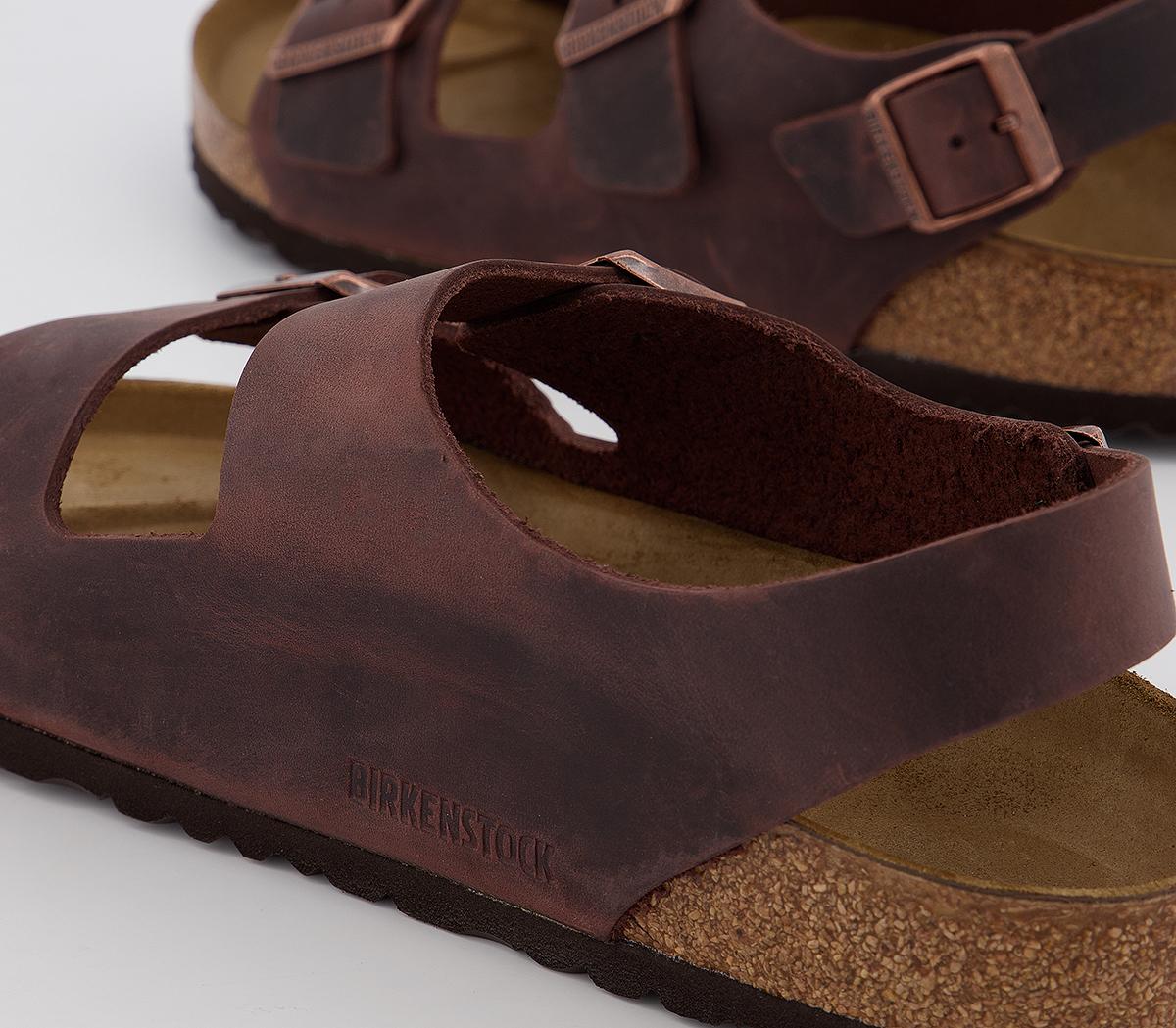 BIRKENSTOCK Milano Sandals Brown Oiled Leather - Men’s Sandals