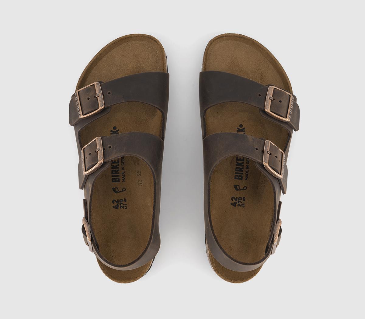 BIRKENSTOCK Milano Sandals Habanna Waxy Leather - Men’s Sandals