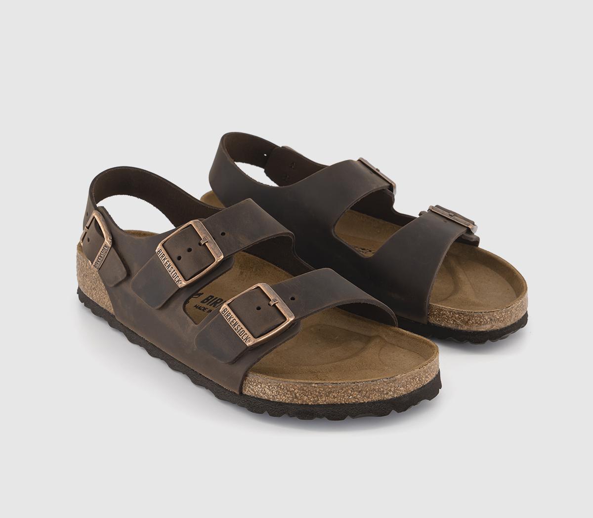 BIRKENSTOCK Milano Sandals Habanna Waxy Leather - Men’s Sandals