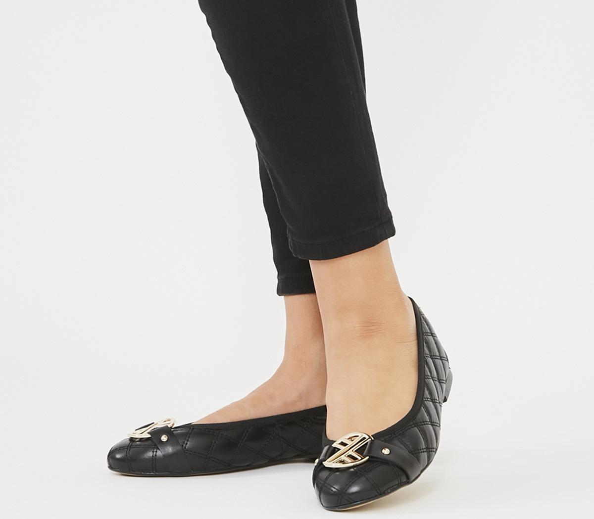 Black flats on sale with gold