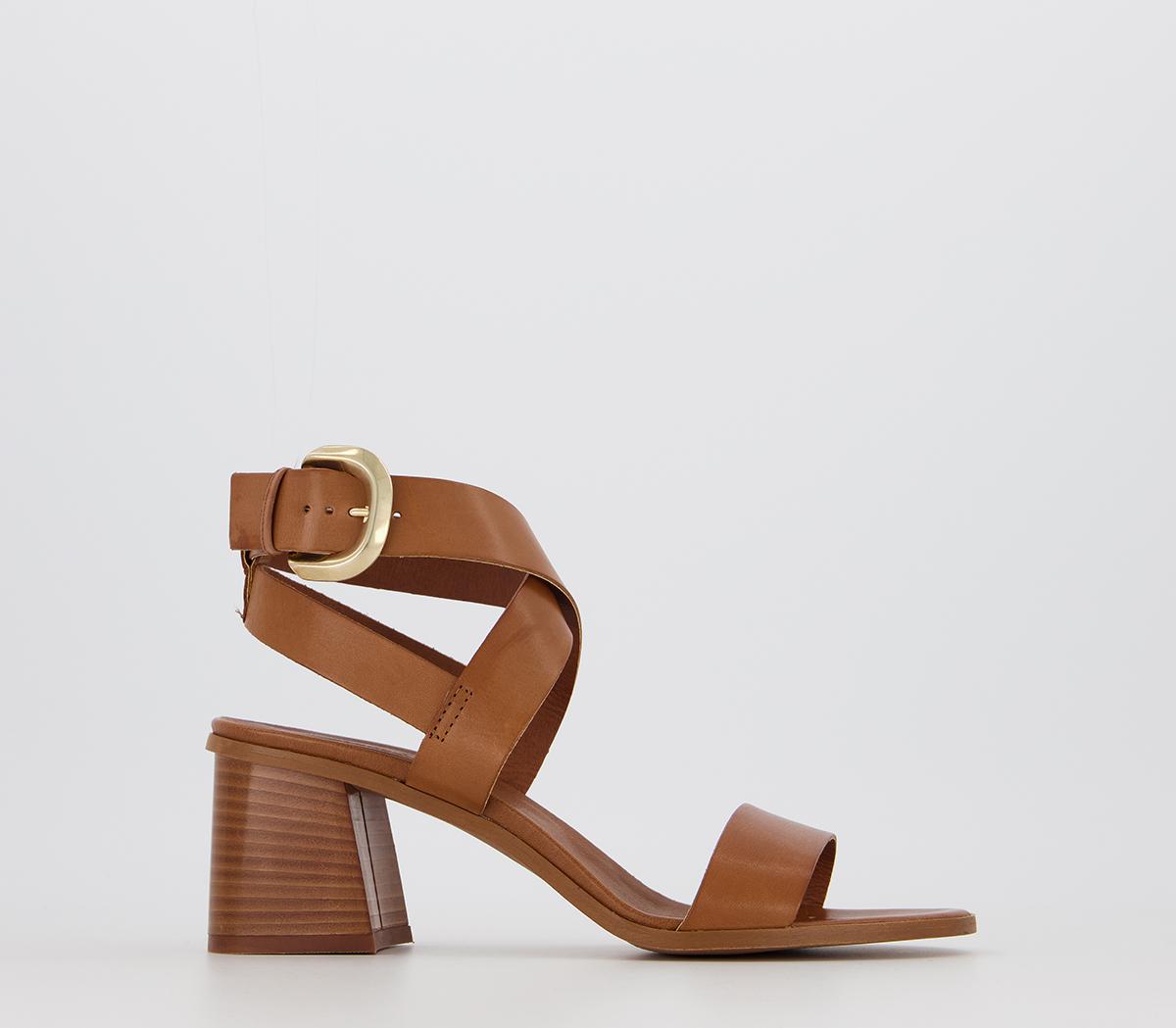 Tan block 2024 heel sandals