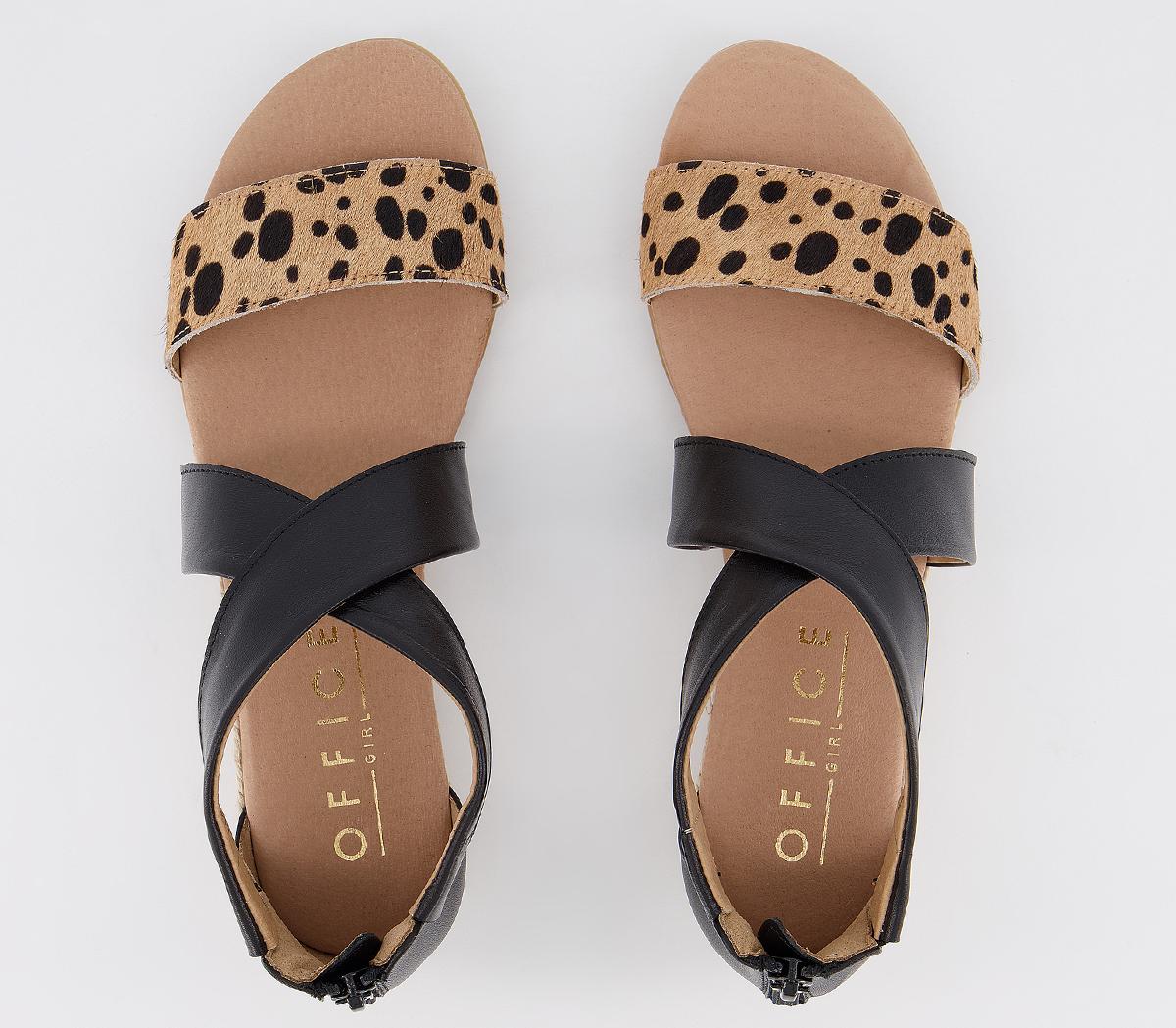 OFFICESally Espadrille Wedge Sandal OFFICESally Espadrille Wedge SandalBlack And Leopard Pony
