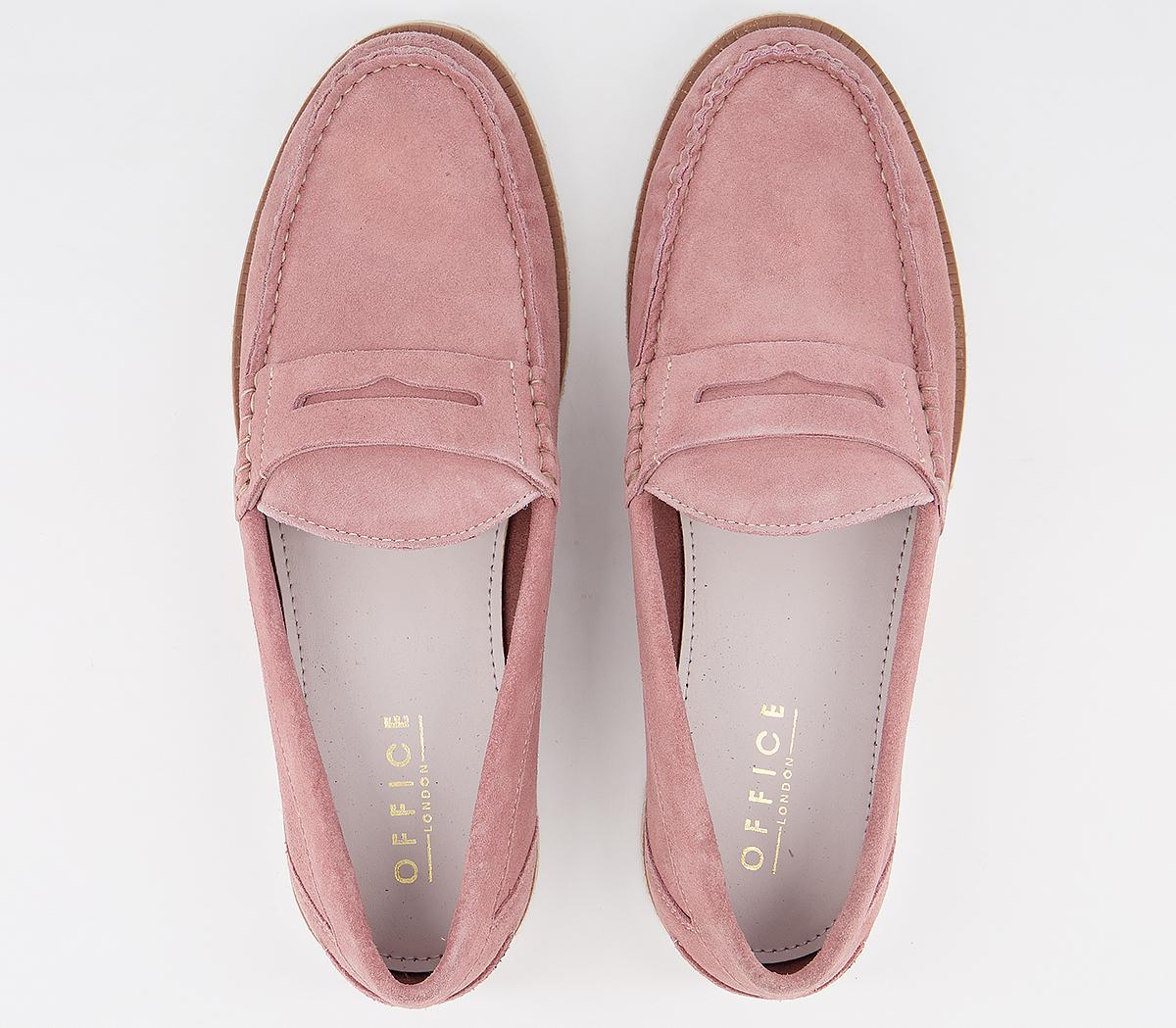 OFFICE Claud Penny Loafers Pink Suede Men's Casual Shoes