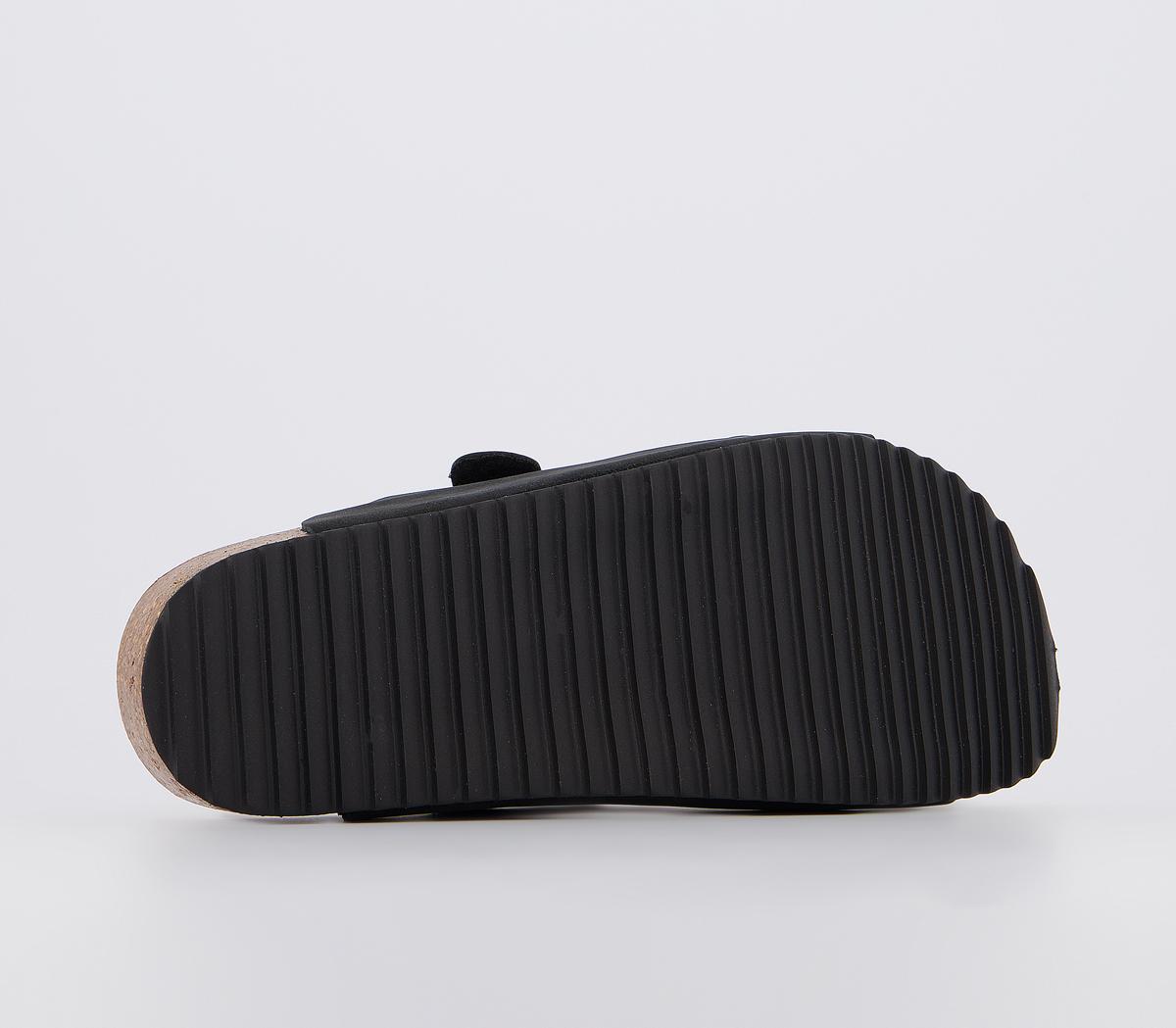 OFFICESmash Footbed SandalsBlack Nubuck