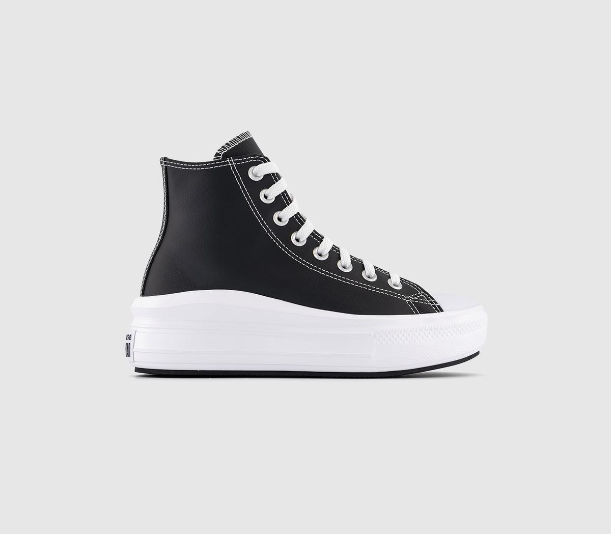 Converse platform black hot sale and white