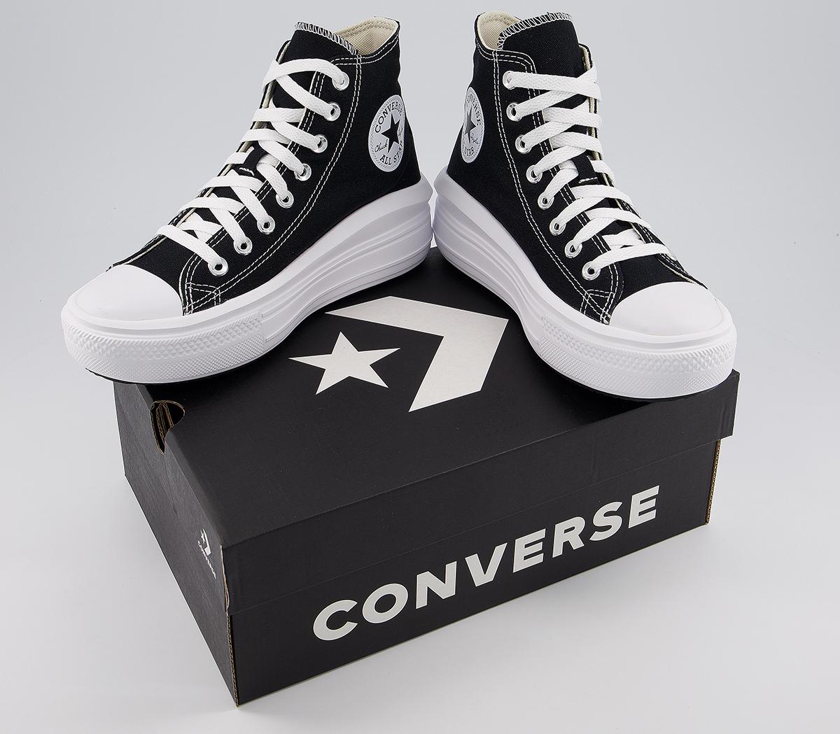 Converse All Star Move Platform Trainers Converse All Star Move Platform Trainers Black Natural Ivory White