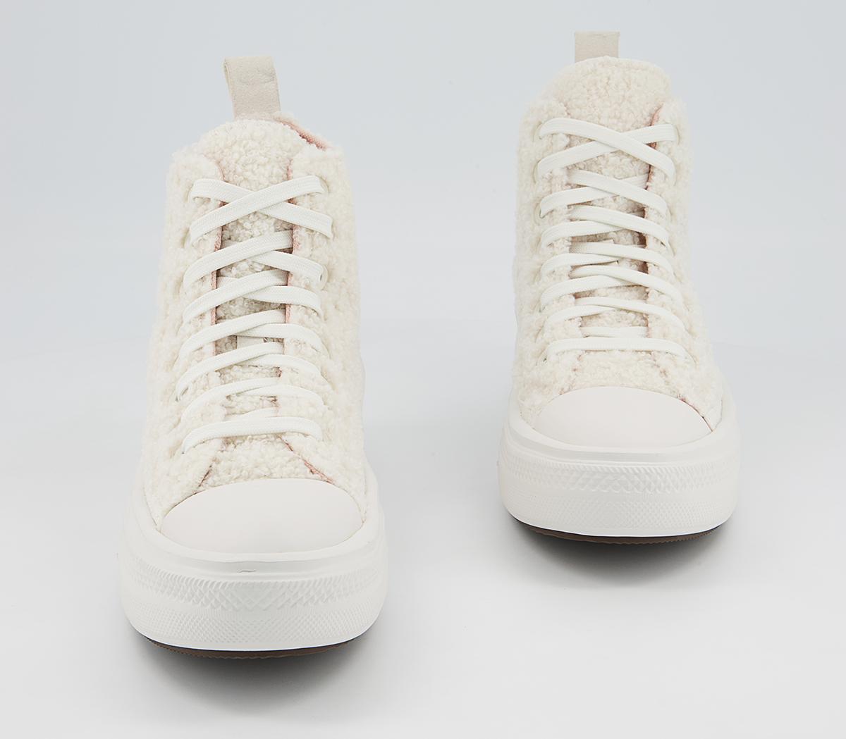 Converse All Star Move Platform Trainers Converse All Star Move Platform Trainers Sherpa Egret Dusk Pink Vintage White