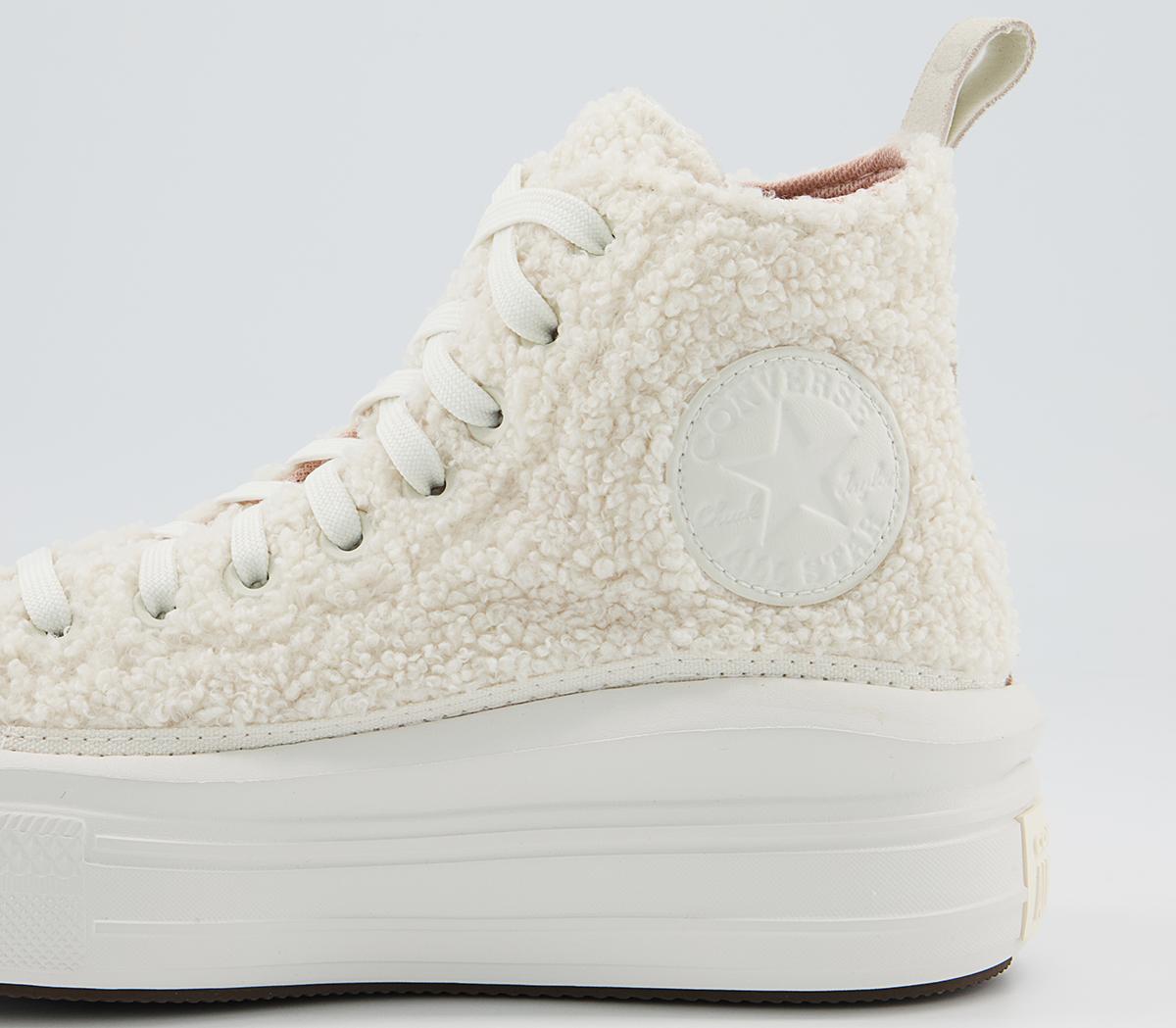 Converse All Star Move Platform Trainers Converse All Star Move Platform Trainers Sherpa Egret Dusk Pink Vintage White