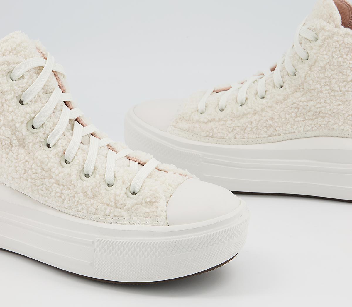 Converse All Star Move Platform Trainers Converse All Star Move Platform Trainers Sherpa Egret Dusk Pink Vintage White