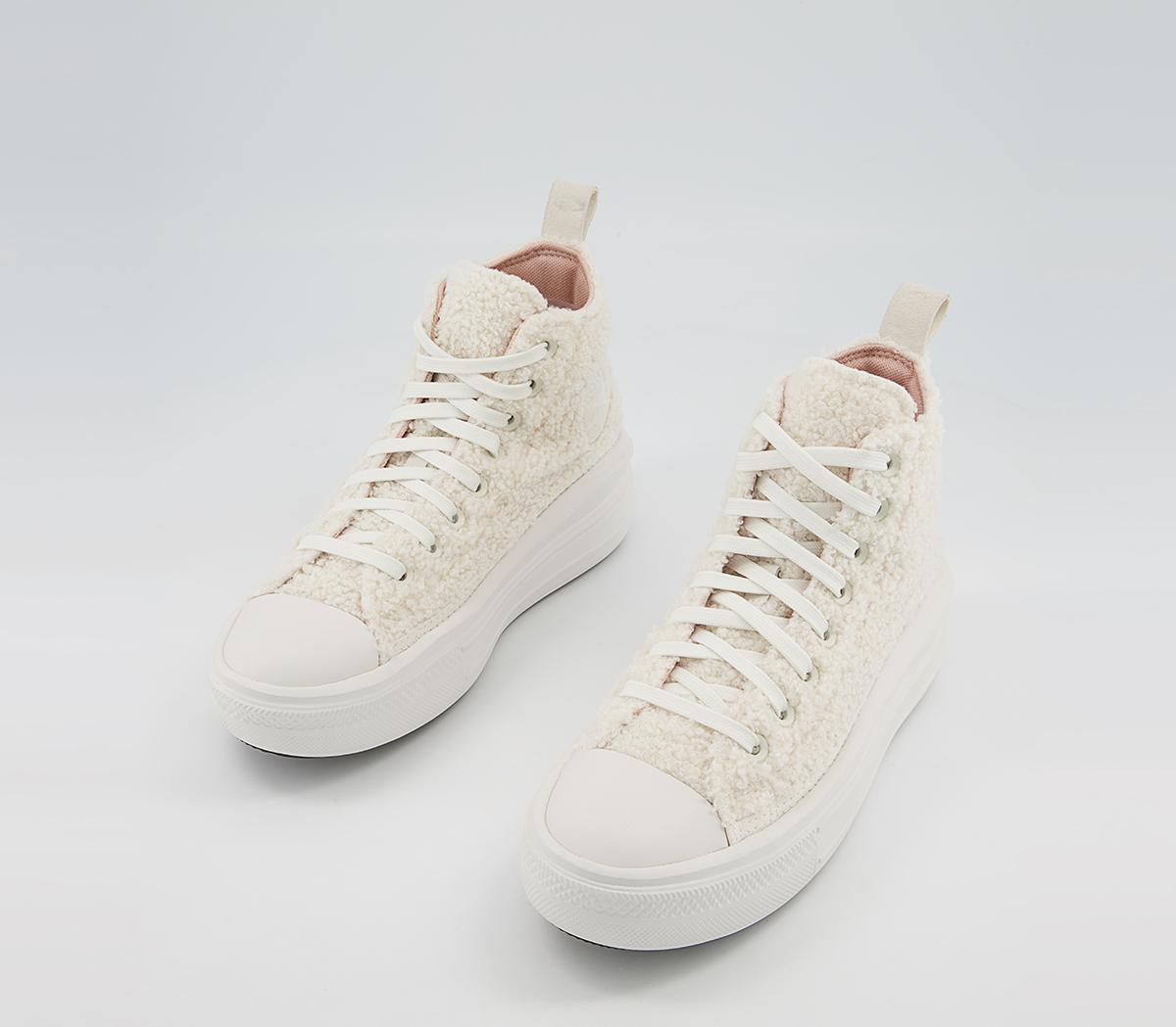 Converse All Star Move Platform Trainers Converse All Star Move Platform Trainers Sherpa Egret Dusk Pink Vintage White