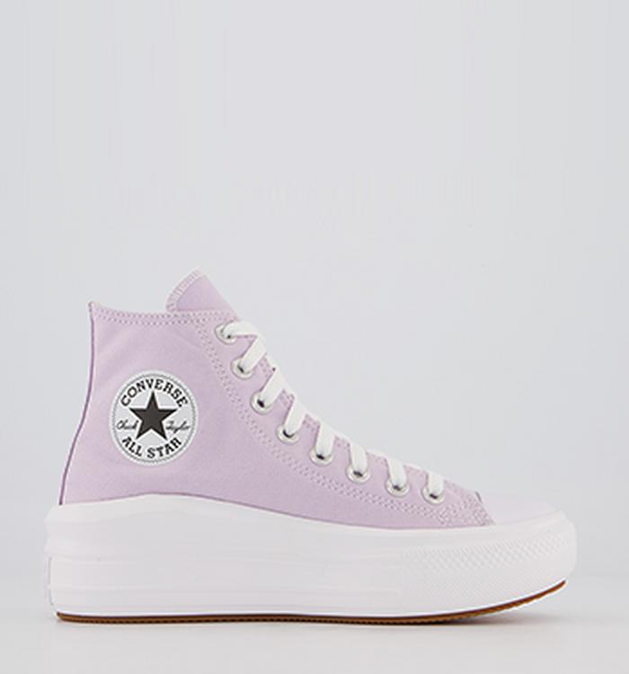 Converse All Star Move Platform Trainers Pale Amethyst White White