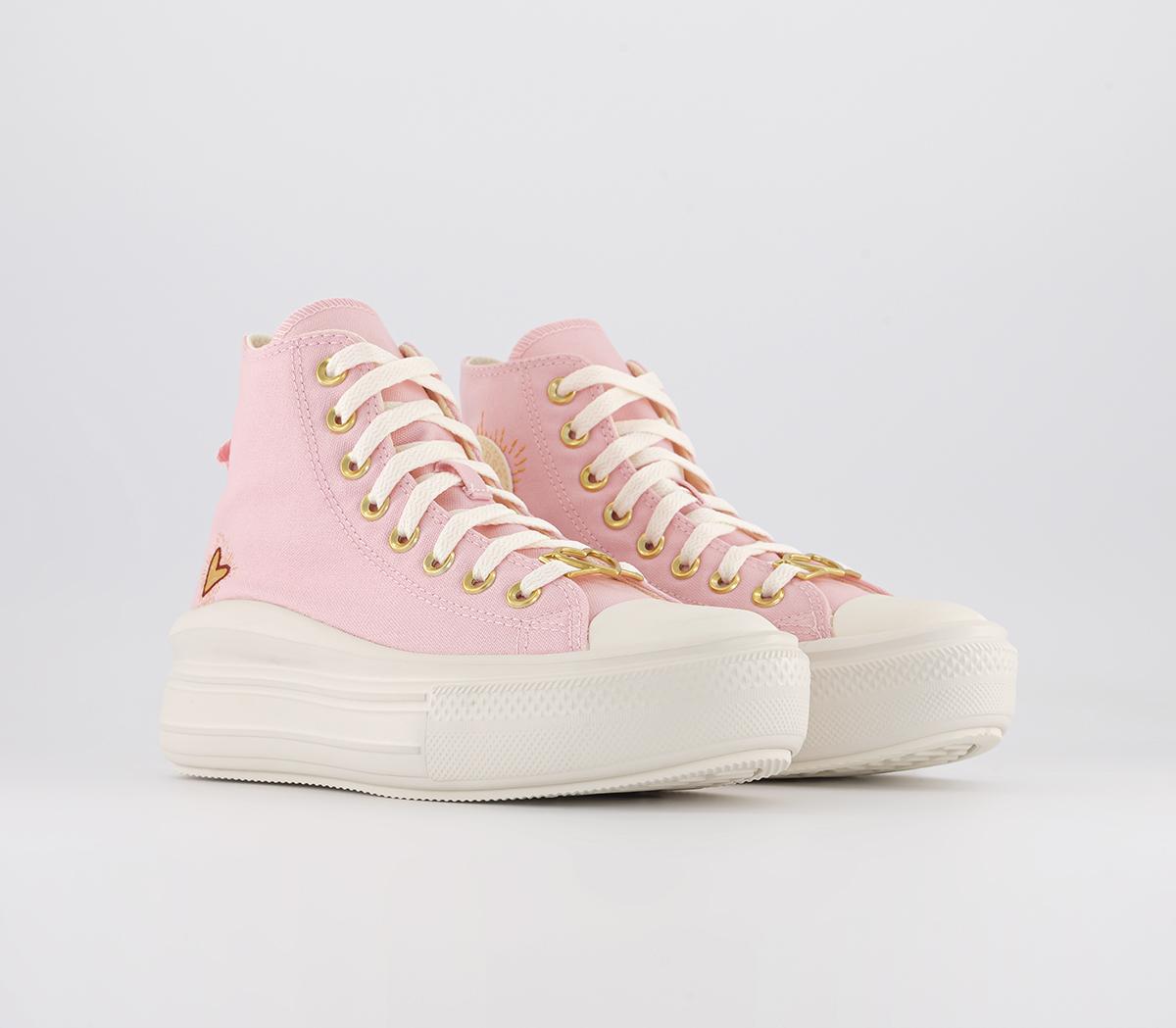 ConverseAll Star Move Platform Valentine's TrainersSunrise Pink Egret