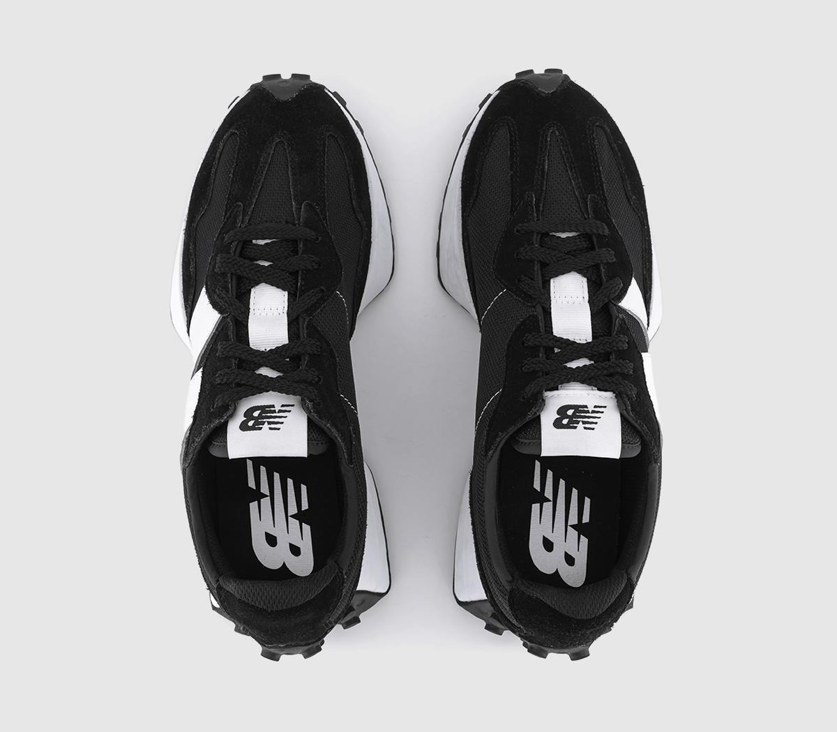 New Balance327 Trainers Black Black White