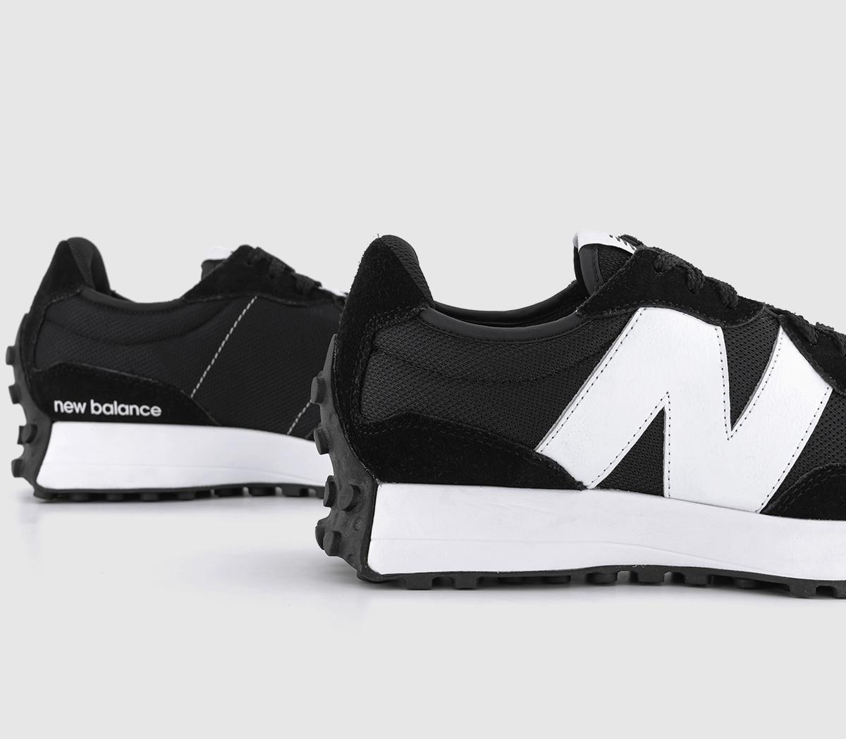 New Balance327 Trainers Black Black White