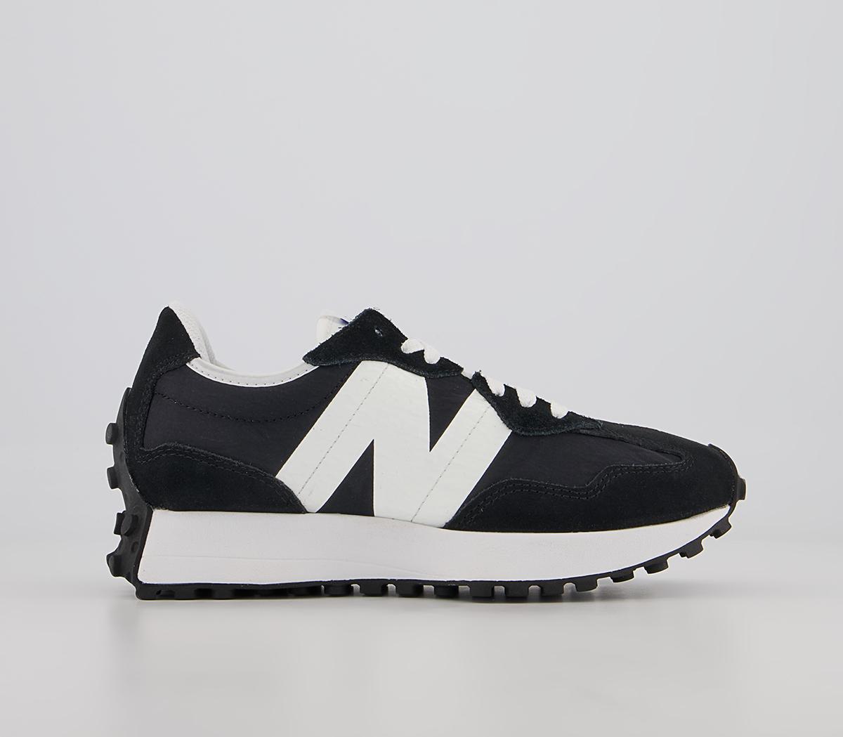 New balance 327 black best sale and white