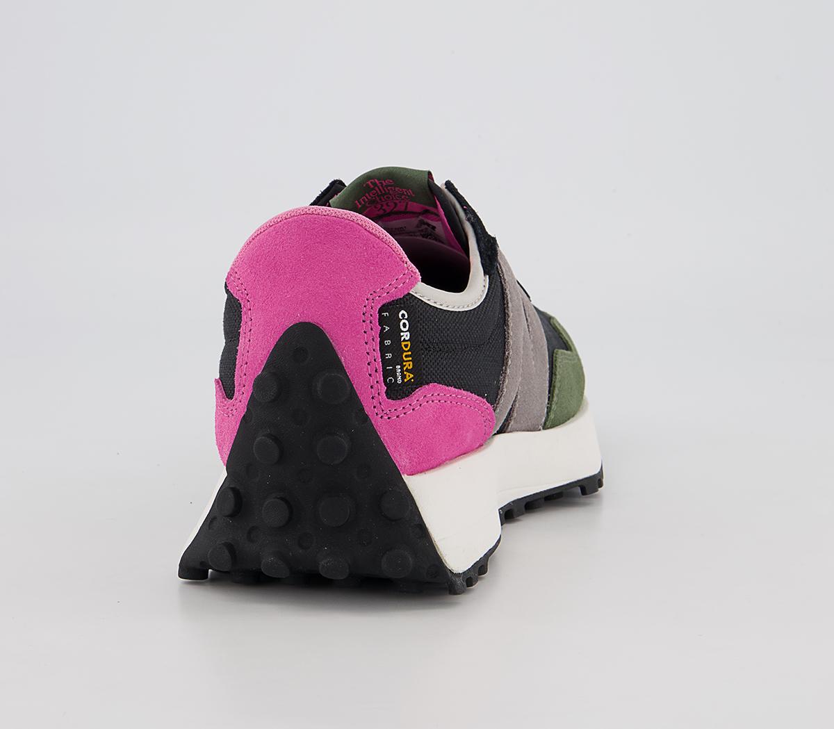 New Balance 327 Trainers New Balance 327 Trainers Black Green Pink