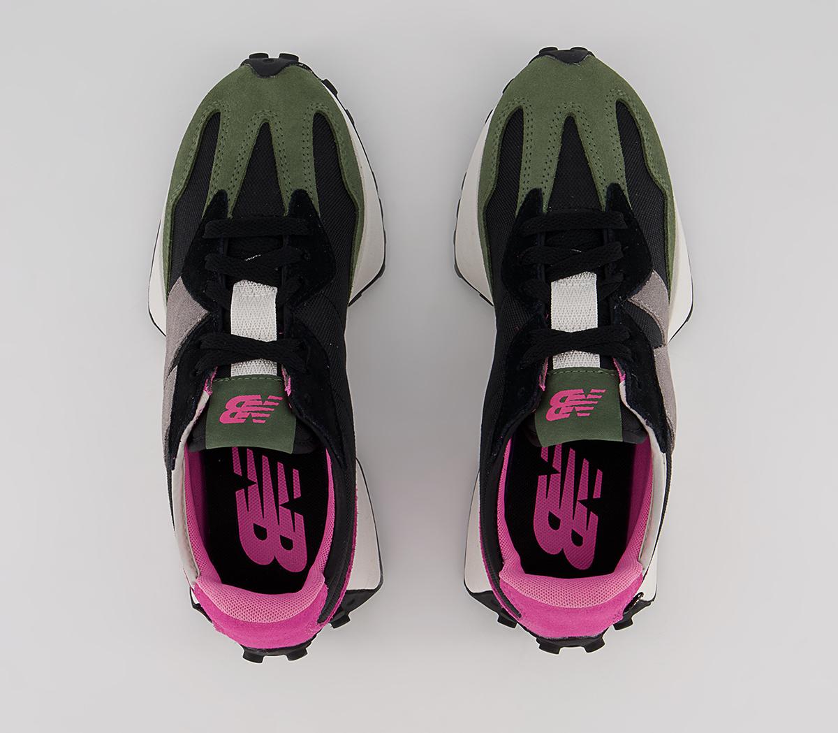 New Balance 327 Trainers New Balance 327 Trainers Black Green Pink