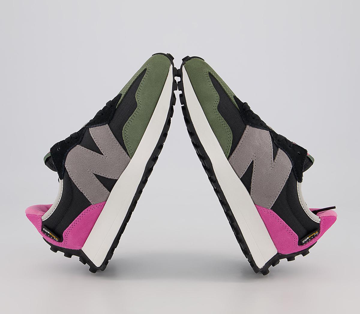 New Balance 327 Trainers New Balance 327 Trainers Black Green Pink