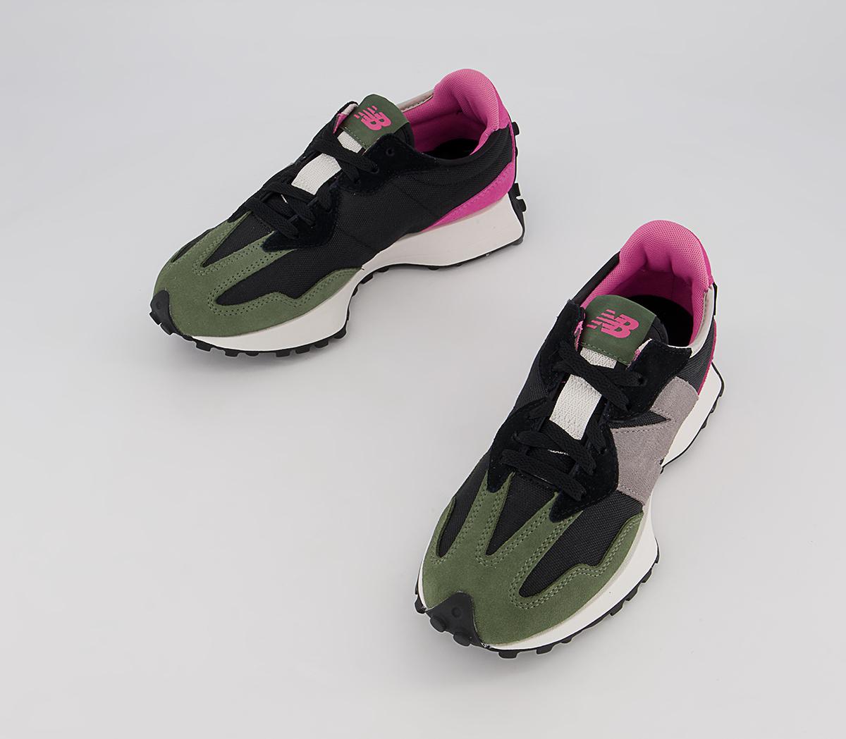 New Balance 327 Trainers New Balance 327 Trainers Black Green Pink