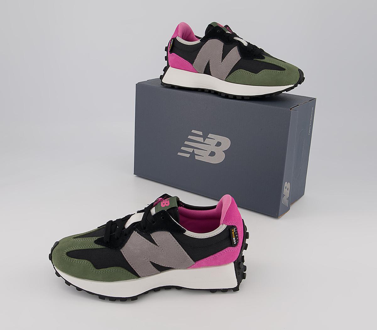 New Balance 327 Trainers New Balance 327 Trainers Black Green Pink