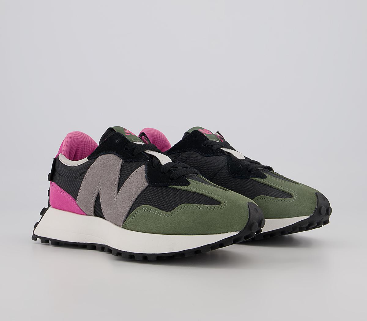 New Balance 327 Trainers New Balance 327 Trainers Black Green Pink