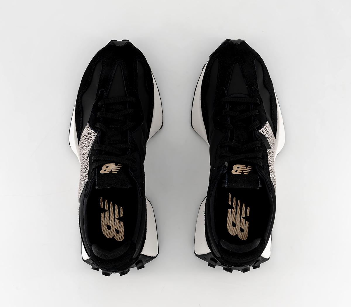 New Balance327 TrainersBlack  Leopard White