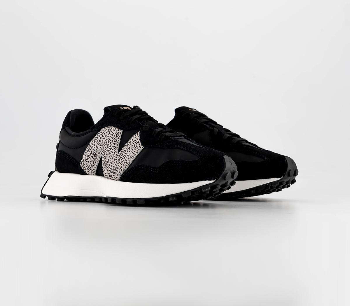 New Balance327 TrainersBlack  Leopard White