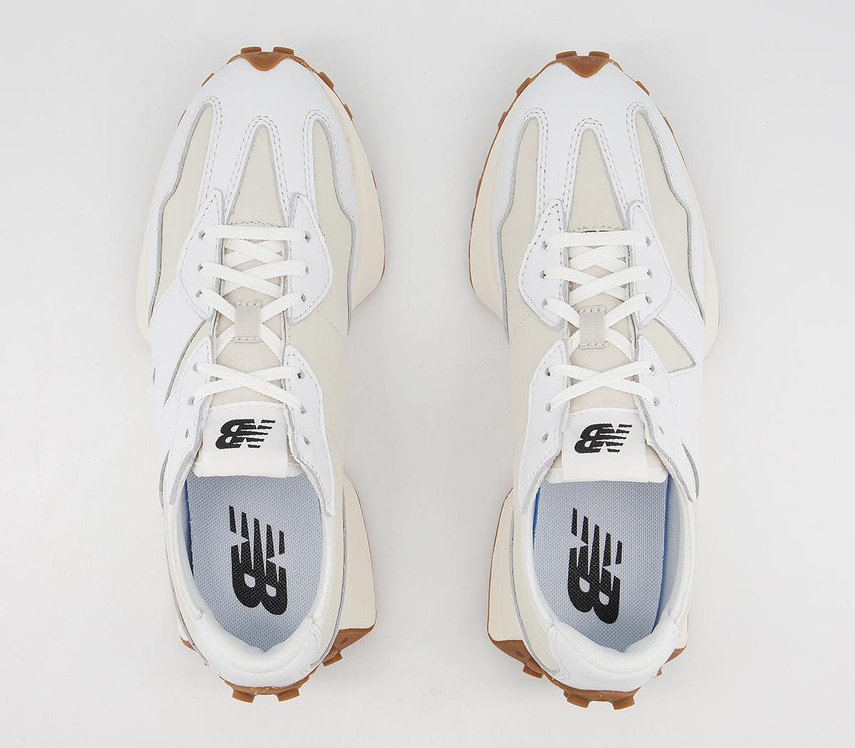 New Balance 327 Trainers White Leather Unisex Sports