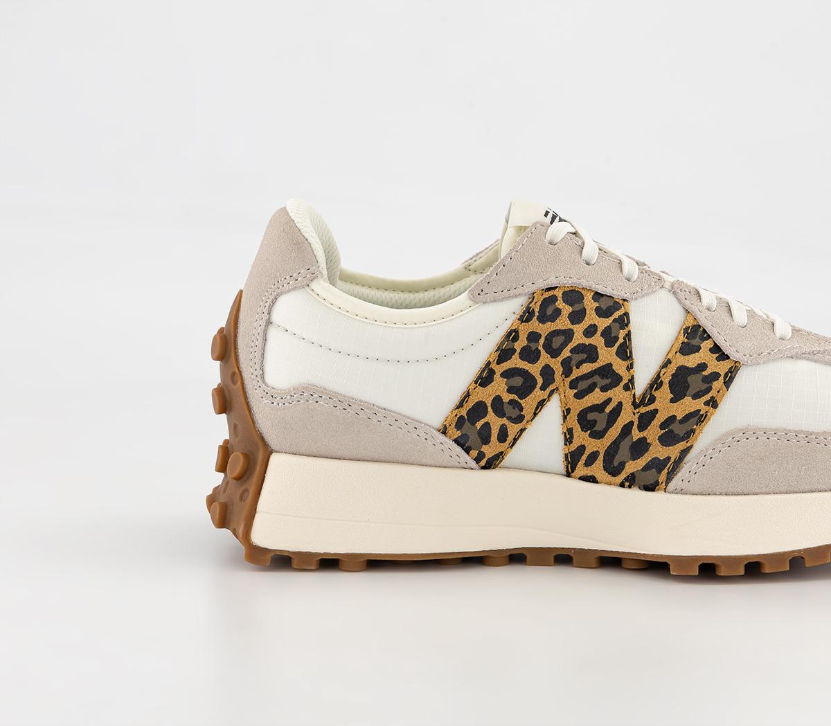 New Balance 327 Trainers White Leopard Women's Trainers