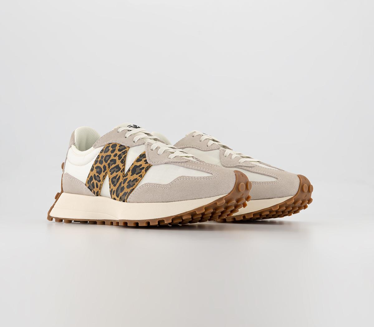 New Balance 327 Trainers White Leopard Women's Trainers