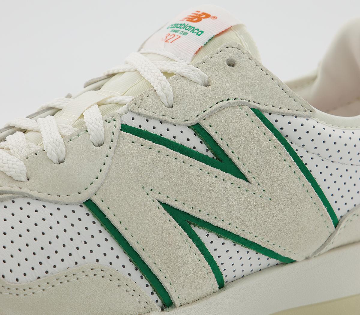 New Balance 327 Trainers Casablanca White Green Unisex Sports