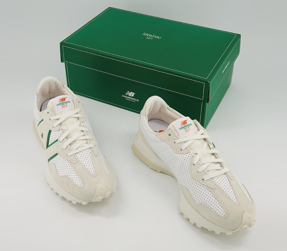 New Balance 327 Trainers Casablanca White Green Unisex Sports