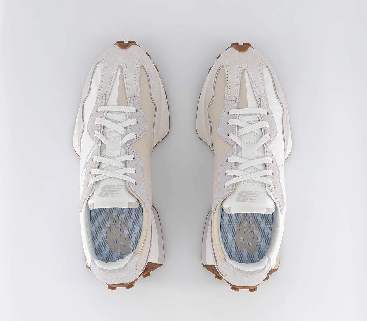 New Balance 327 Trainers White Beige Gum Women's Trainers