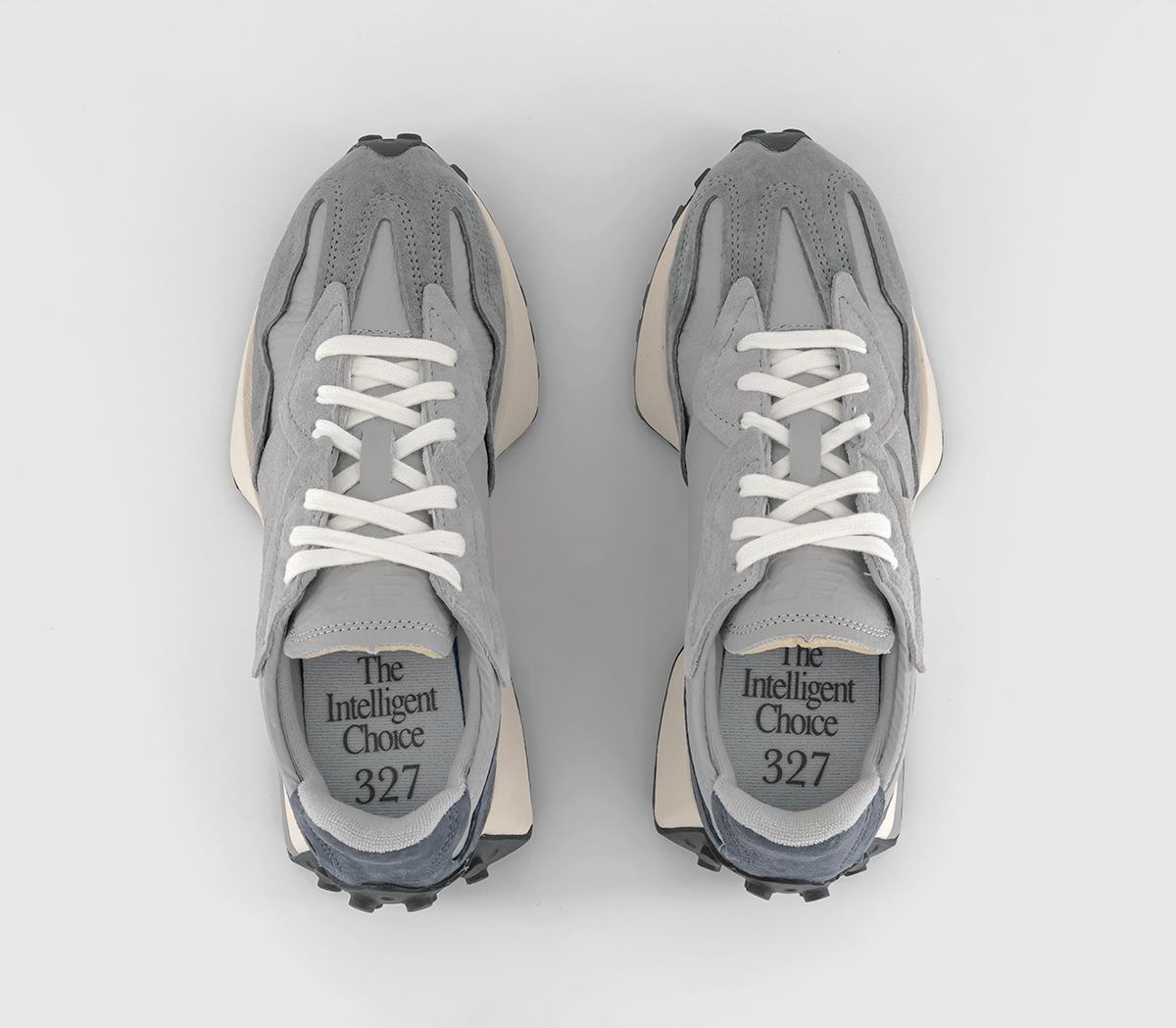 new balance 327 white grey black