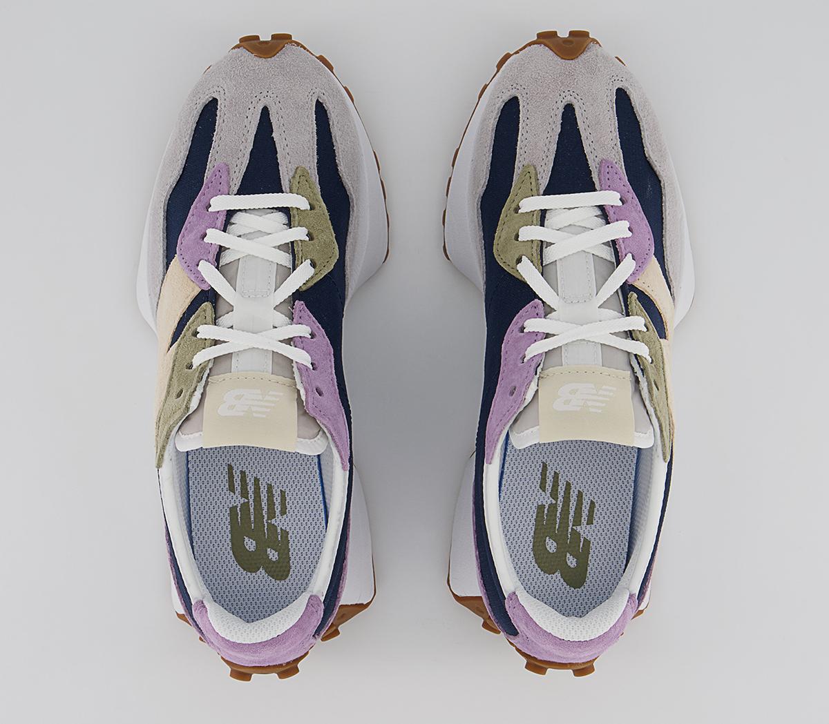 New Balance327 Trainers New Balance327 TrainersNavy Gret Purple White Gum